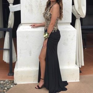 Black & Gold prom dress